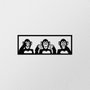 Wallity Three Monkeys-M Escultura de pared metálica negra